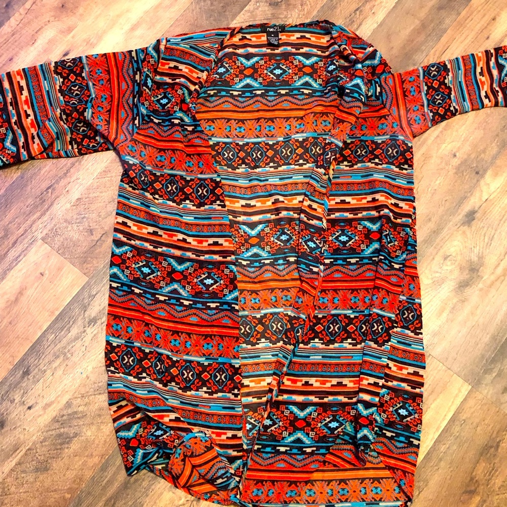 Sheer Aztec Kimono